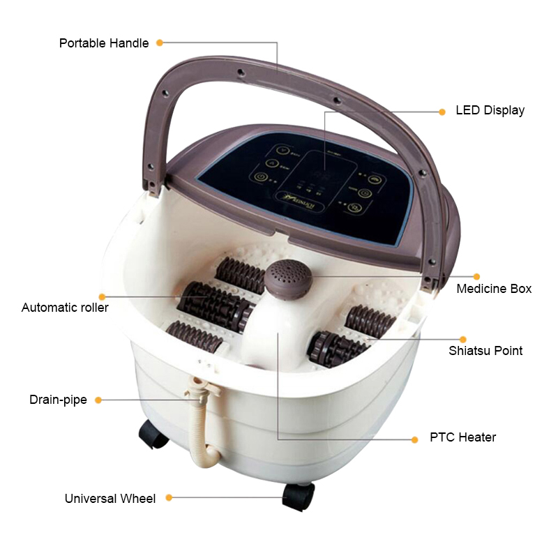 JD-618 Automatický masážní stroj na nohy Spa Bath s rotačními masážními válečky